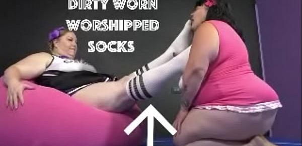  BBW Cheerleaders Sock Fetish Female Foot Worship
